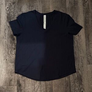 Lululemon Love V Neck Short Sleeve Tee - Navy Blue - Size 10